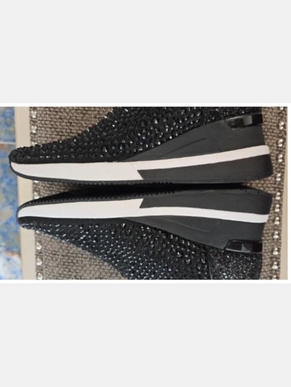 Michael Kors Black Crystal-Knit Skyler Bootie, Size 10